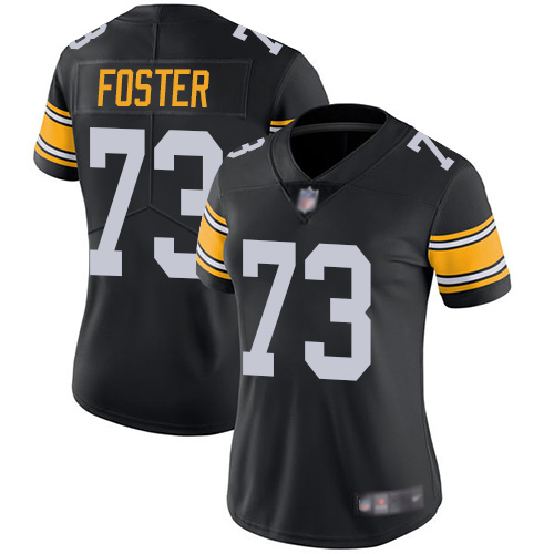 Women Pittsburgh Steelers Football 73 Limited Black Ramon Foster Alternate Vapor Untouchable Nike NFL Jersey